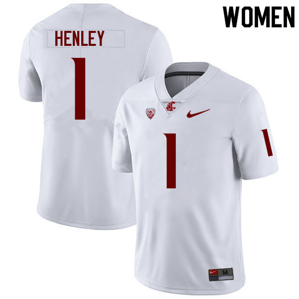 Women #1 Daiyan Henley Washington State Cougars College Football Jerseys Sale-White